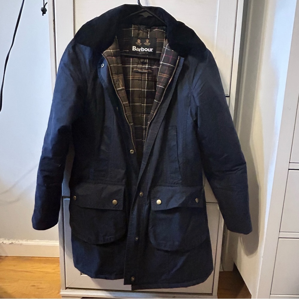 Barbour Women’s Navy Hooded Jacket